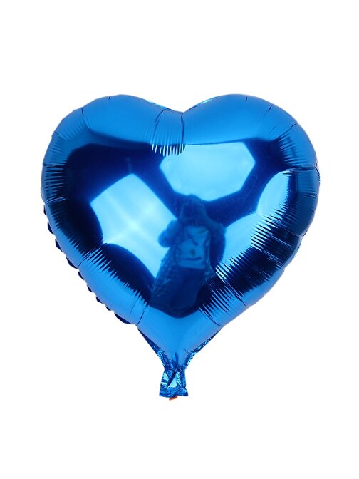 peanelife Parti Malzemesi Kalp Balon Folyo Mavi 45 cm 18 inç