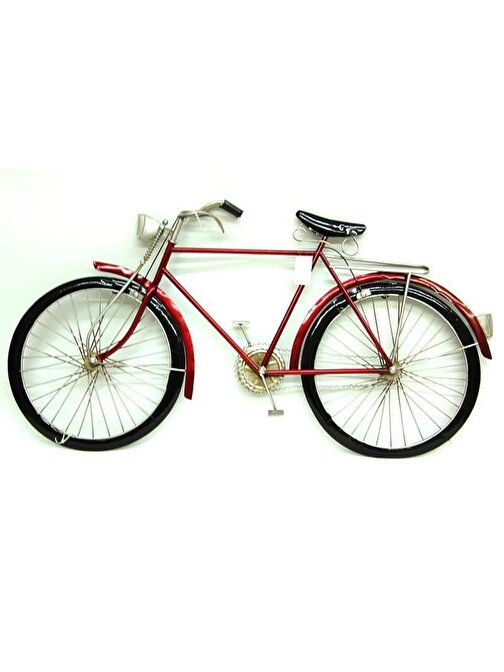 Peanelife Bisiklet Pano Kırmızı Vintage Dekoratif Ev Ofis Hediyelik