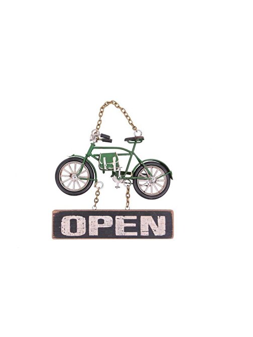 Peanelife Dekoratif Metal Kapı Yazısı Bisiklet Vintage Hediyelik