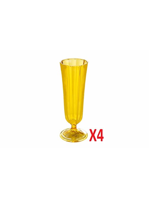 Porland  Sarı Flüt Şampanya Bardağı 130cc 4'lü 04FIA001717