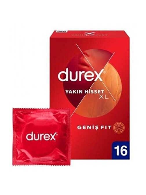 Durex Yakın Hisset XL Kondom 16 lı