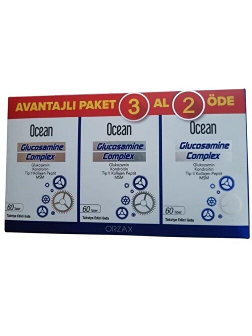 Orzax Ocean Glukozamin Kompleks 60 Tablet 3 Al 2 Öde