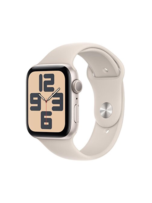 Apple Watch Series SE Apple Uyumlu 44 mm Akıllı Saat Beyaz Sport Band