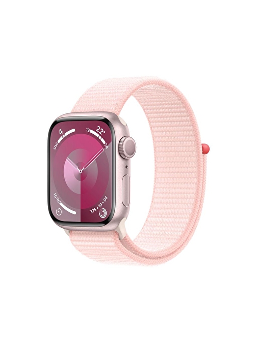 Apple Watch Series  9 Apple Uyumlu 41 mm GPS Alüminyum Kasa Pembe Kordonlu Akıllı Saat