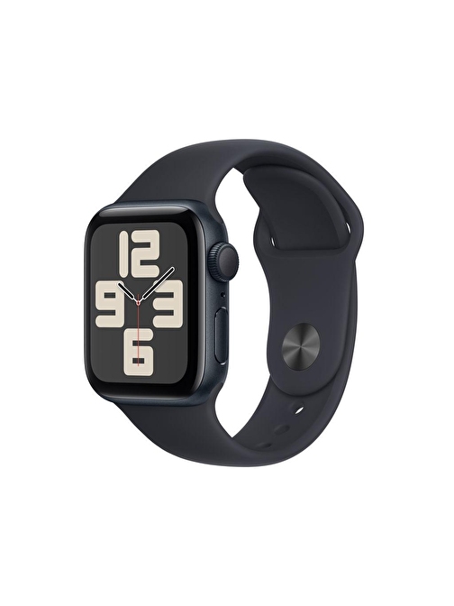 Apple Watch Series  SE Apple Uyumlu 40 mm Akıllı Saat Siyah + Spor Kordon