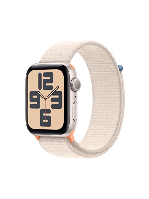 Apple Watch Series SE Apple Uyumlu 44 mm Akıllı Saat Beyaz  Sport Loop