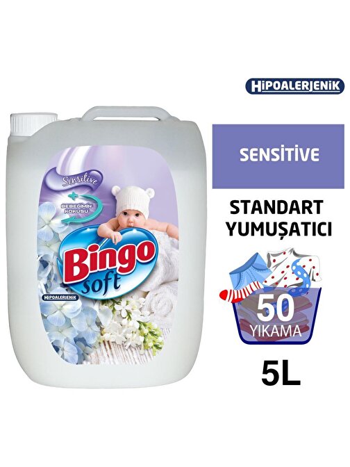 Bingo Soft Sensıtıve Çamaşır Yumuşatıcısı 5 lt