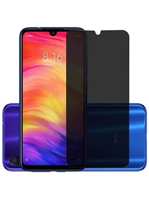 Redmi Note 8 ile Uyumlu HAYALET(Privacy) Esnek 9H Nano Kırılmayan Ekran Koruyucu