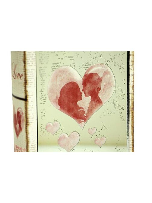 Peanelife Kutu Kitap Aynalı Valentine Dekoratif Hediyelik