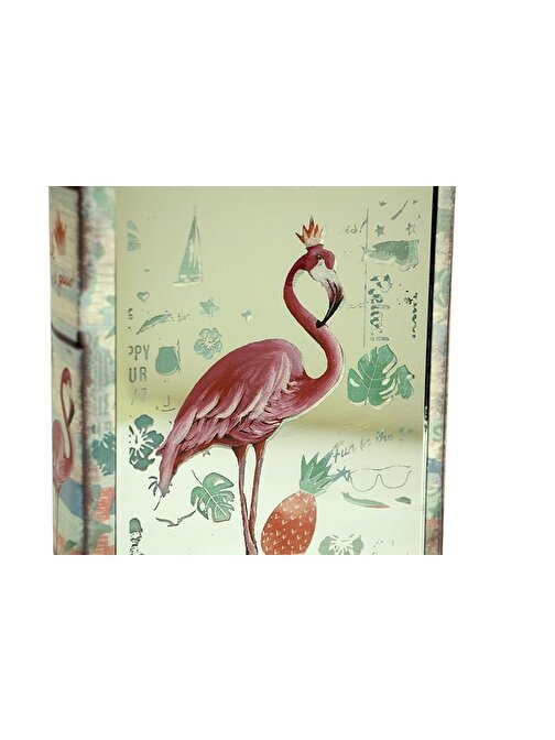 Peanelife Kutu Kitap Aynalı Flamingo Dekoratiif Hediyelik