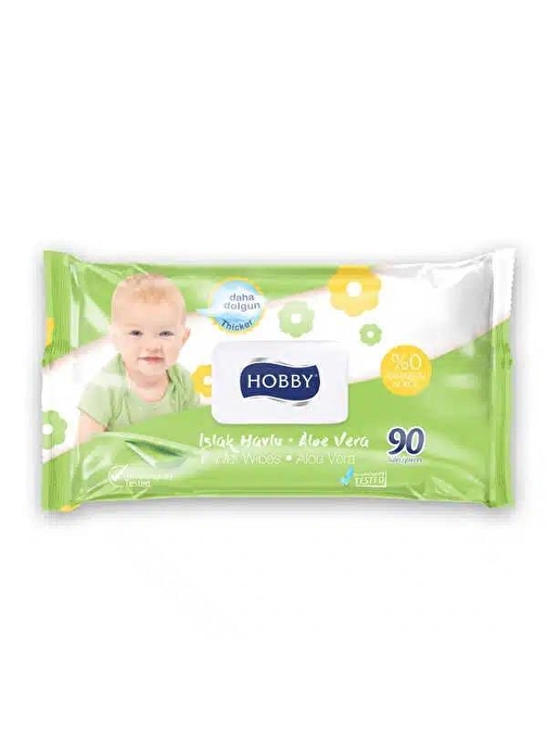 Hobby Islak Havlu Aloe Vera Özlü Kapaklı 90 Lı