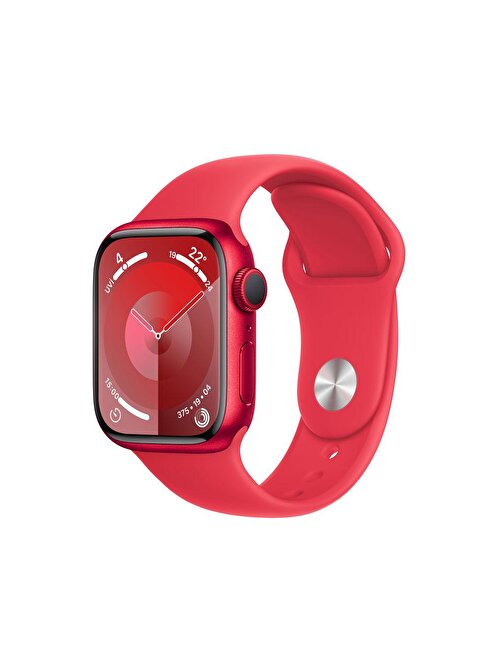 Apple Watch Series  9 Apple Uyumlu 45 mm Alüminyum Kasa Kırmızı Kordonlu Akıllı Saat Kırmızı