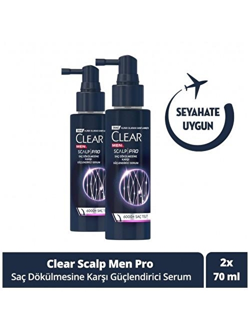 Clear Men Scalp Pro Dökülme Karşıtı Güçlendirici Serum 70 ml x 2 Adet