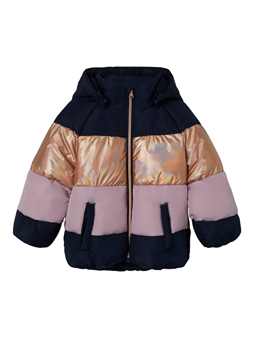 I13218549-DARKSAP Name It Nmfmılle Puffer Jacket Block Foıl &amp;Ccedil;ocuk Mont Lacivert