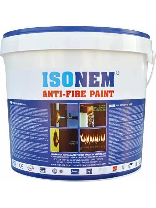 Isonem AntiFire Paint Yangın Geciktiren Boya 5 Kg Beyaz