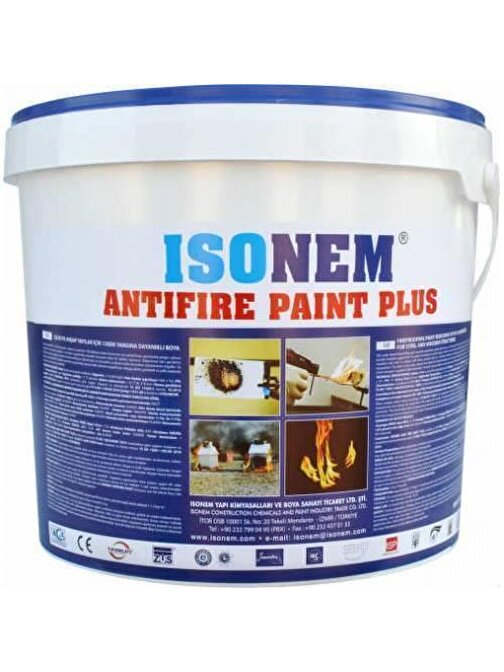 Isonem AntiFire Paint Plus 120 Dk Yangına Dayanıklı Boya 5 Kg Beyaz