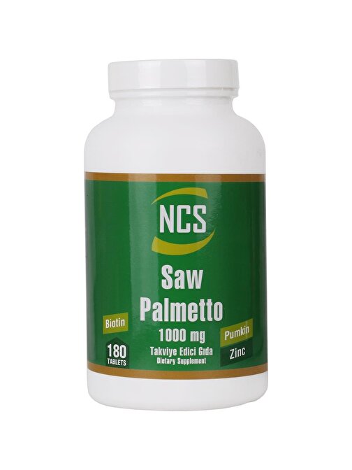 Ncs Saw Palmetto 1000 mg Pumpkin Zinc Biotin Complex 180 Tablet