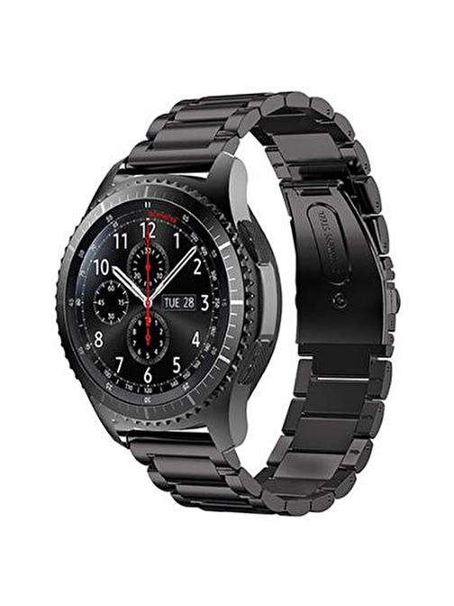 Musal Huawei Watch Gt Gt2 Gt2e Gt2 Pro Gt3 Gt3 Pro Watch 3 3 Pro Metal Katlamalı Çelik 46 mm Akıllı Saat Siyah