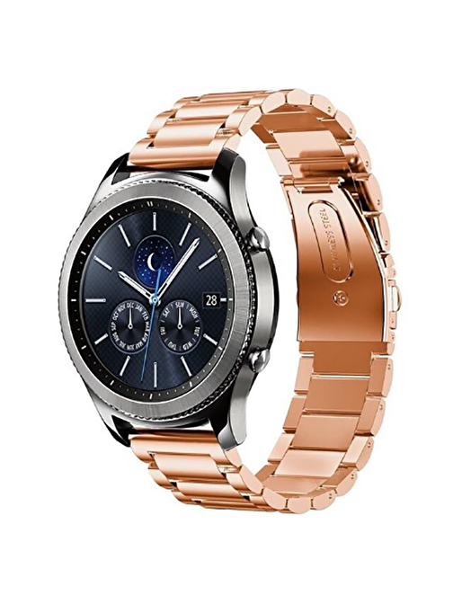 Musal Huawei Watch Gt Gt2 Gt2e Gt2 Pro Gt3 Gt3 Pro Watch 3 3 Pro 46 mm Metal Katlamalı Çelik Akıllı Saat Gold