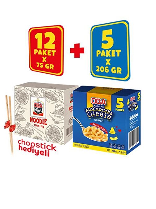 5’Li Macaroni And Cheese (Mac & Cheese) + 12’Li Obamie Karma Noodle Paket