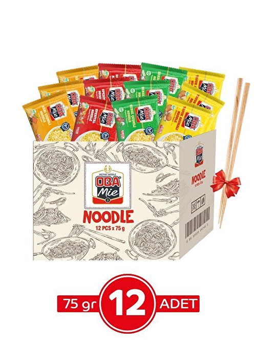 Oba Mie Karma Çeşnili Noodle 12'li