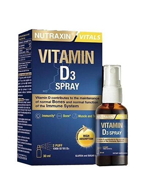 Nutraxin Vitamin D3 1000IU 30ml Sprey