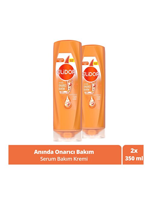 Elidor Superblend Serum Saç Bakım Kremi Anında Onarıcı Bakım C Vitamini Keratin Seramid 350 ml x2