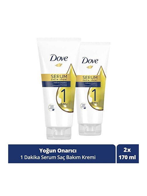 Dove 1 Minute Serum Saç Bakım Kremi Yoğun Onarıcı 170 ml x2