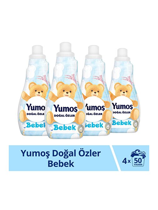 Yumoş Doğal Özler Konsantre Çamaşır Yumuşatıcısı Bebek 1200 ml x4