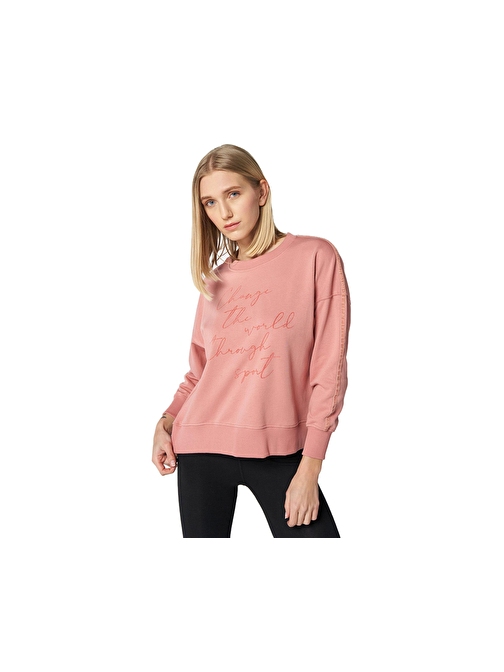 Hummel Hmlanemone Sweatshirt Kadın Günlük Sweatshirts 921655-9859 Pembe Pembe L