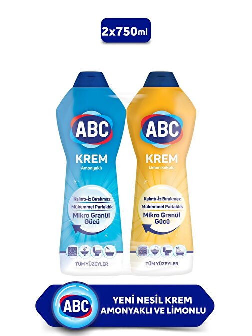 Abc Sıvı Krem Limon+ Amonyak 1+1 750 Ml