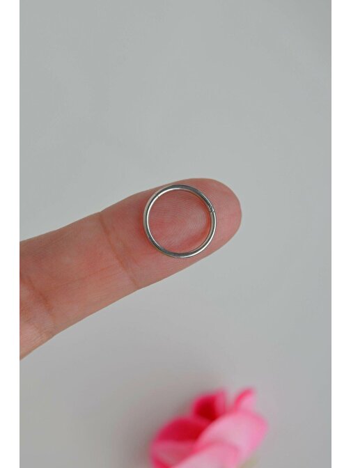 12 mm Düz Çelik Halka Piercing Tragus Helix Kıkırdak Lob Hologram Renk