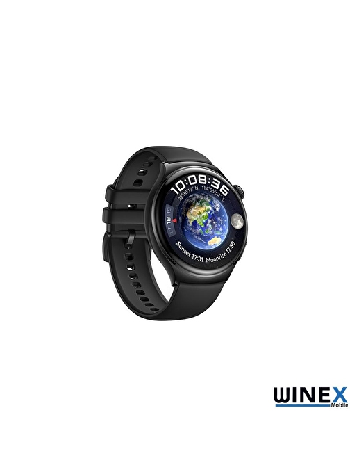 Winex Watch 4 Pro Android - iOS Uyumlu Curved Amoled Ekran Akıllı Saat Siyah