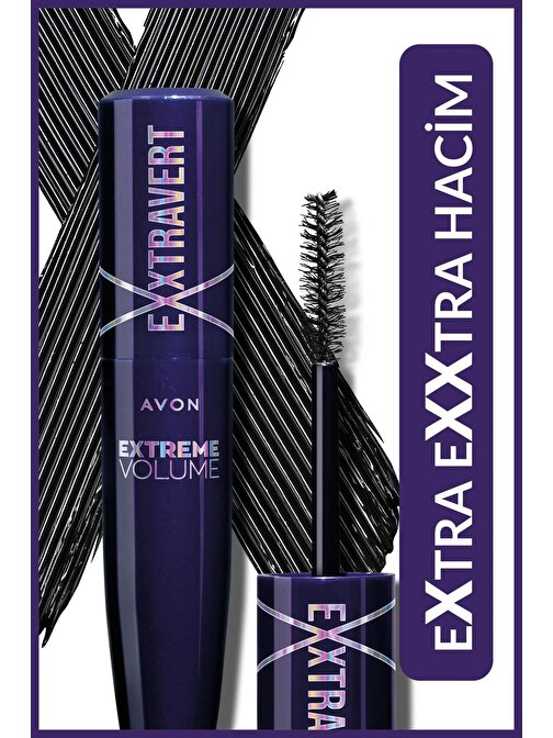 Avon Exxtravert Ekstra Hacim Veren Maskara 9 Ml. Blackest Black