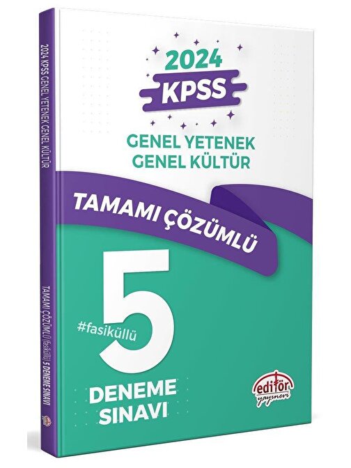2024 Kpss Genel Yetenek Genel Kültür Tamamı Çözümlü 5 Fasikül Deneme Sınavı Editör Yayınları