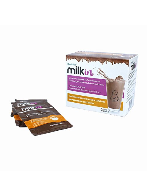 Milkin Anne Sütü Artırıcı Çikolatalı Gıda Takviyesi Toz İçecek 20 Saşe