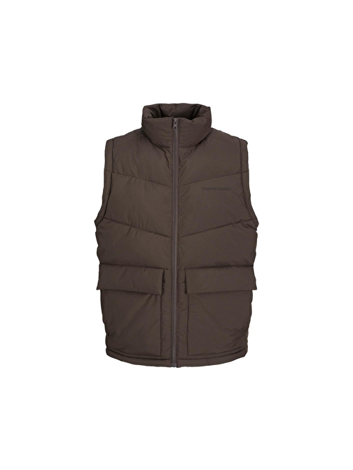 Jack Jones Jorvesterbro Bodywarmer Erkek Yeleği 12238853-CHOCOLATE-BROWN Kahverengi