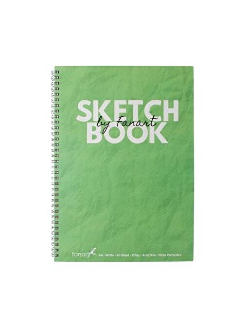 Fanart Academy Sketch Book 120 Gr Spiralli 50 Yaprak A4 Yeşil 8673