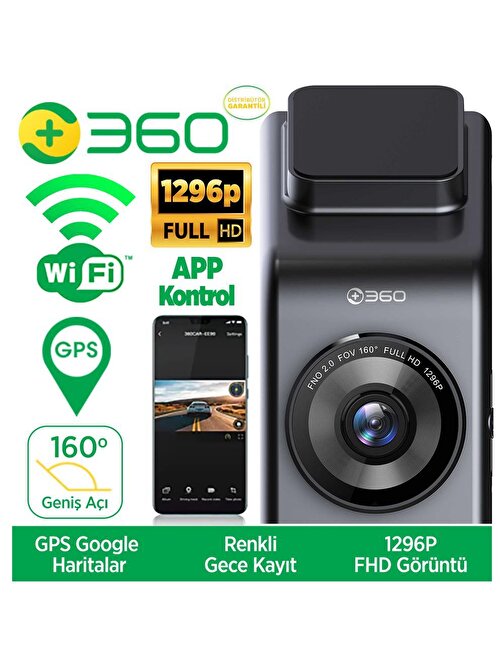 360+ G300H 160 Derece Görüş Açılı Gece Görüşlü IP Wifi Kablolu Akıllı Bullet Güvenlik Kamerası