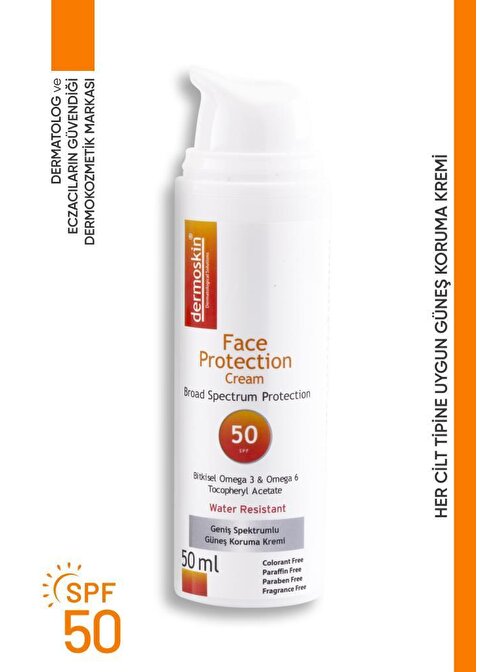 Dermoskin Face Protection Vitamin-E Güneş Koruyucu Krem Spf50 50 ml