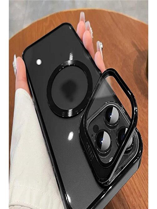 Musal iPhone 15 Pro Max Kılıf Magsafe Şarj Özellikli Kamera korumalı PC Luxury Kapak