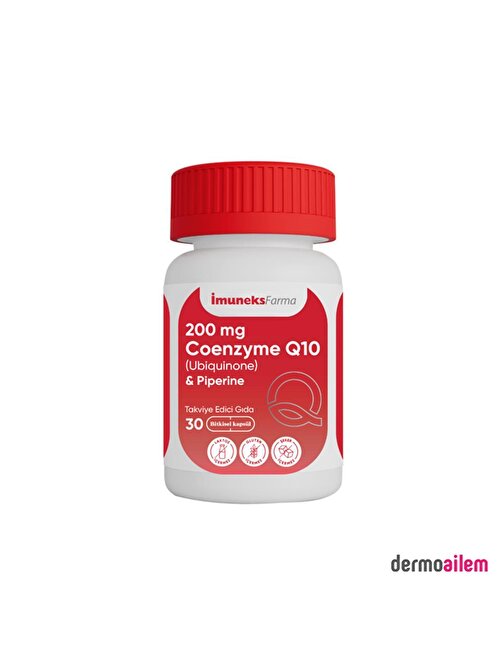 İmuneks 200 Mg Coenzyme Q10 30 Bitkisel Kapsül