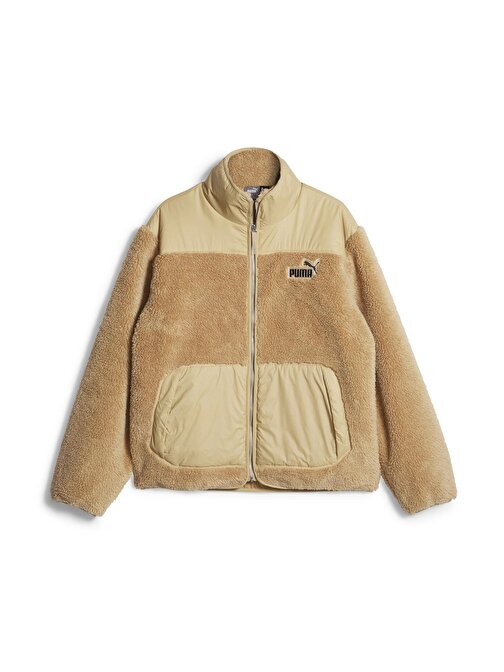 Puma Sherpa Hybrid Jacket Erkek Polar Ceket 67538584 Krem