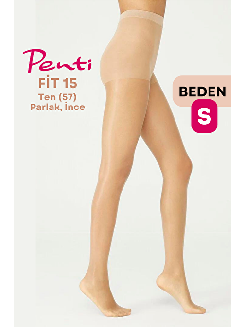 Penti Fit 15 Den Parlak İnce Külotlu Çorap Ten/Nude (57) - 1 Numara Small