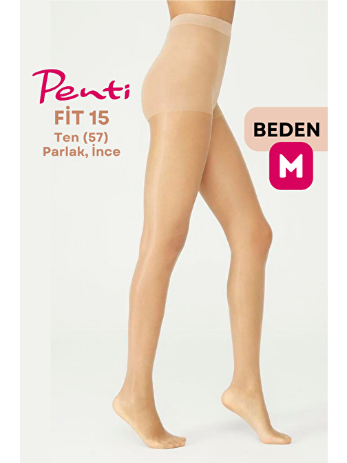 Penti Fit 15 Den Parlak İnce Külotlu Çorap Ten/Nude (57) - 2 Numara Medium