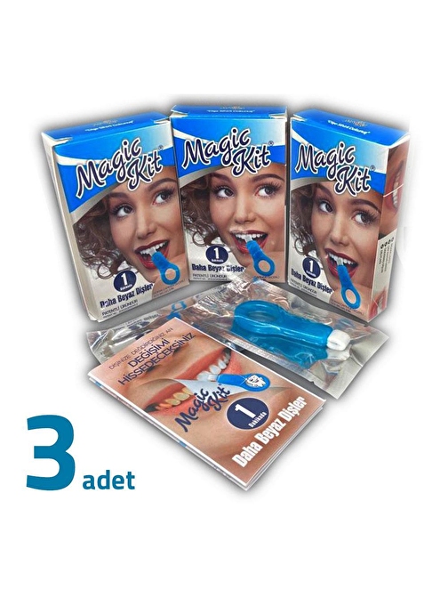 Magic Kit Diş Lekesi Temizleyici Diş Beyazlatıcı +5 Yedek Silgi X 3 Adet