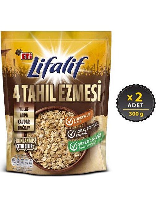 Eti Lifalif 4 Tahıl Ezmesi 300 g x 2 adet