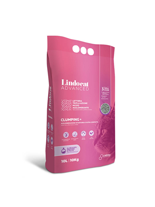 Lindocat Advanced Clumping + Bebek Pudrası Kokulu Kedi Kumu 10 L