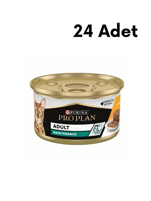 Pro Plan Yetişkin Tavuklu Kedi Konservesi 85 gr X 24