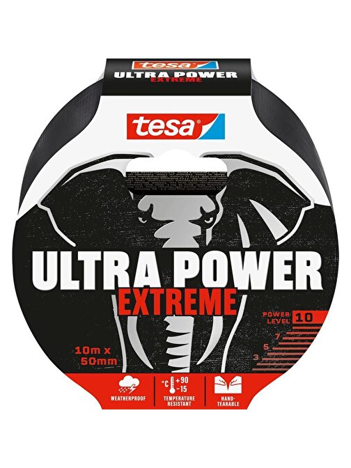 Tesa 1050 Ultimate Power Extra Güçlü Duct Tamir Bandı Siyah 50 x 10 m